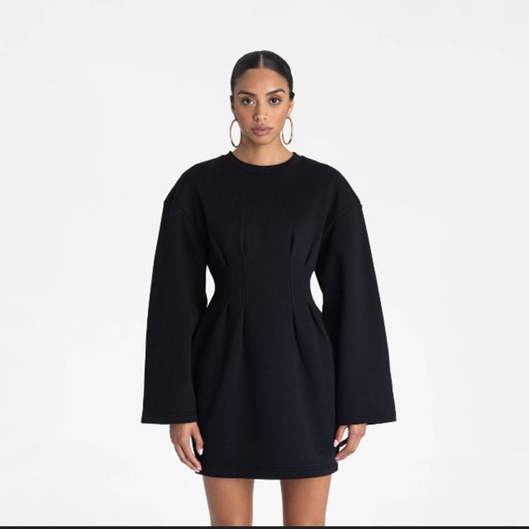 NWT KBB by KAHLANA black Long Sleeve 'The Sweatshirt Dress' - XL - Picture 1 of 3